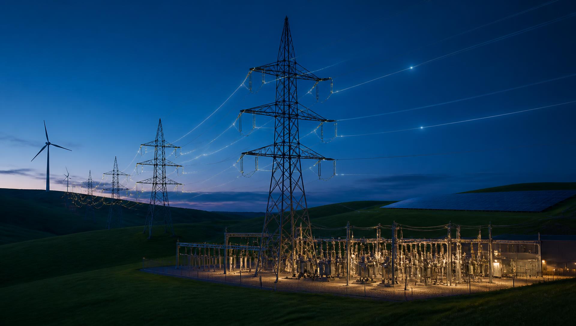 Infraestrutura de energia limpa: linhas de transmissão, geração solar e eólica